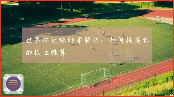 世界杯让球赔率解析，如何提高你的投注胜算